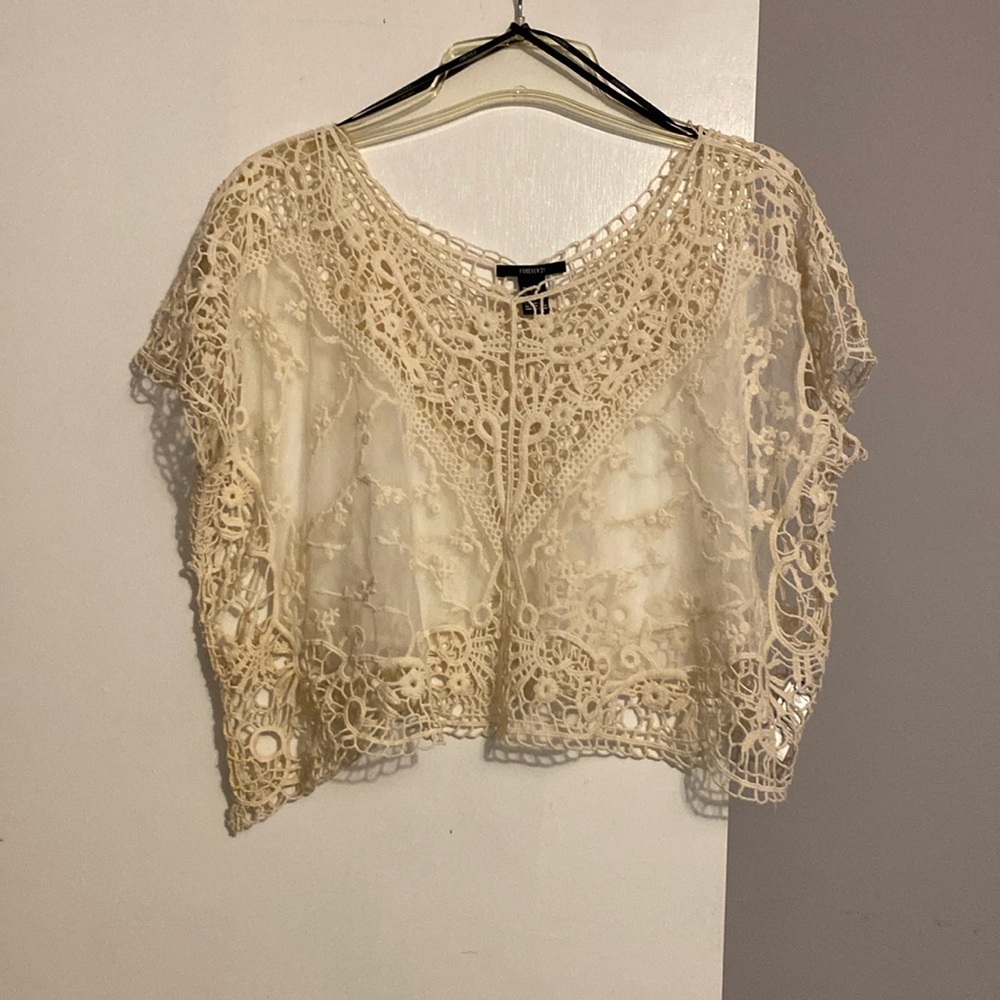 Forever 21 Women’s Crochet Crop Top